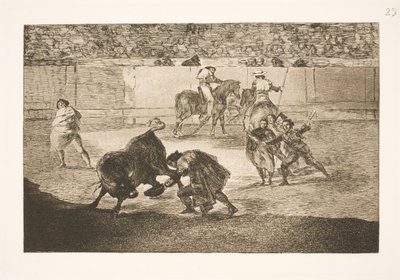 Pepe Illo exécutant un "recorte" - Francisco de Goya