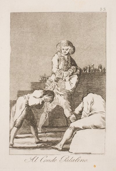 Le comte palatin. Ministre des Affaires étrangères Urquijo en charlatan - Francisco de Goya