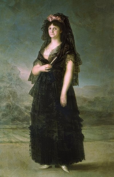 Portrait de Maria Lusia avec mantille - Francisco de Goya