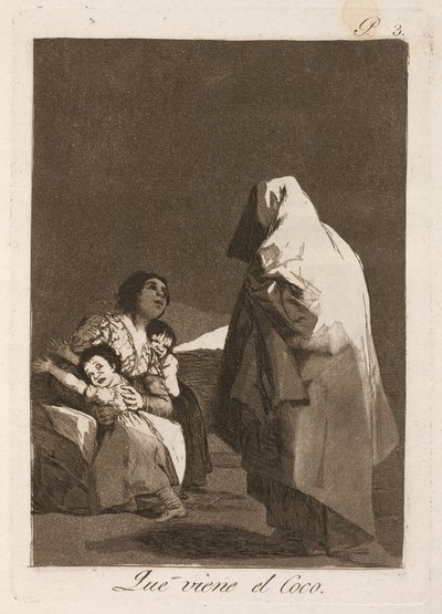 Que viene el coco (Voici le croque-mitaine) - Francisco de Goya
