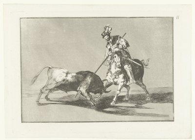 Rodrigo Díaz de Vivar blesse un taureau (La Tauromaquia) - Francisco de Goya