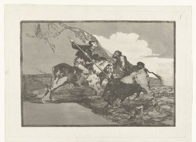 Chasse au taureau à cheval - Francisco de Goya