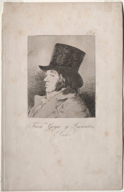 Les Caprichos : Portrait de Goya - Francisco de Goya