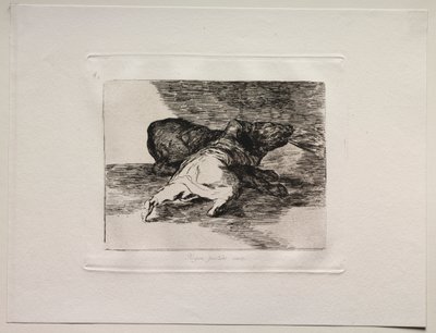 Les horreurs de la guerre : Il en tire quelque chose. - Francisco de Goya