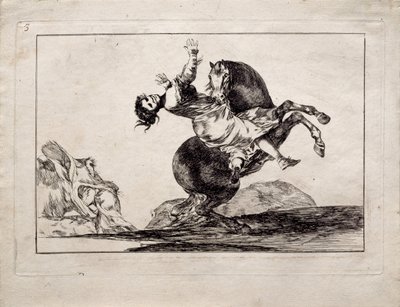 Le ravisseur de chevaux de la série Los Disparates Follies, 1815-1819 - Francisco de Goya