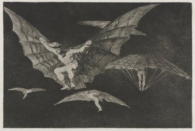Les Proverbes : Une manière de voler - Francisco de Goya
