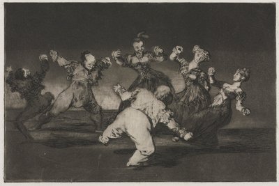 Les Proverbes : Si Marion veut danser, alors elle doit en assumer les conséquences, 1864 - Francisco de Goya