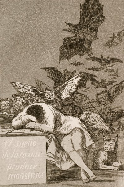 Le sommeil de la raison produit des monstres par Francisco Goya - Francisco de Goya