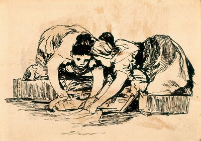 Les Lavandières, fin du XVIIIe-début du XIXe siècle - Francisco de Goya
