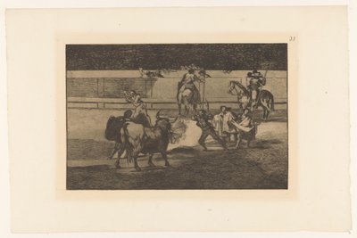Torero avec banderilles en feu (La Tauromaquia) - Francisco de Goya