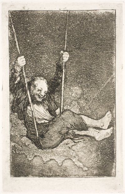 Sorcier sur une balançoire - Francisco de Goya
