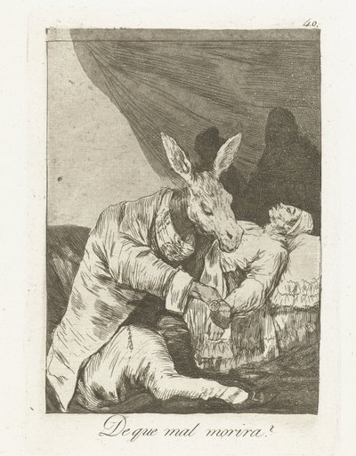 De quoi mourra-t-il? (Los Caprichos) - Francisco de Goya