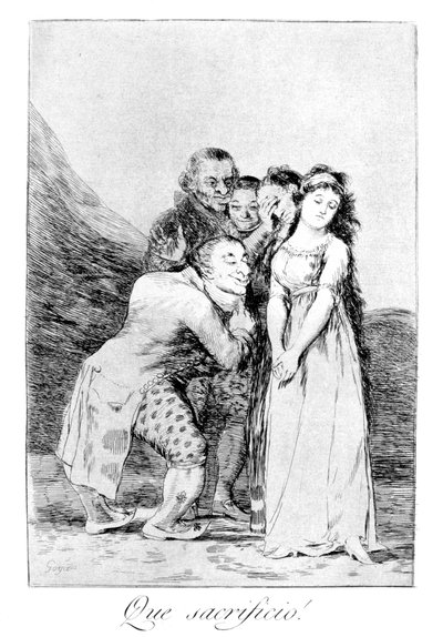 Quel sacrifice!, 1799 - Francisco de Goya