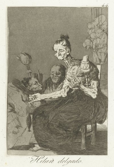 Elles filent fin (Los Caprichos) - Francisco de Goya