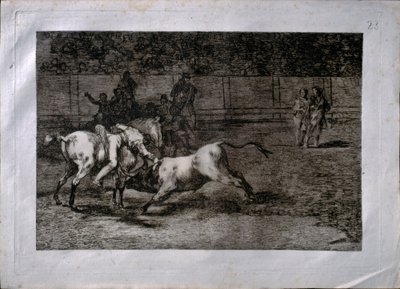 Mariano Ceballos, dit el Indio, tue le taureau à cheval - Francisco de Goya