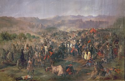 Bataille de Las Navas de Tolosa où les rois de Castille battent les Almohades en 1212 - Francisco de Paula van Halen