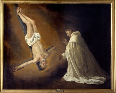 Apparition de Saint Pierre crucifié à Saint Pierre Nolasque (1189-1256) - Francisco de Zurbaran