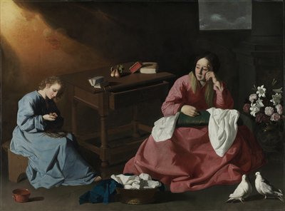 Le Christ et la Vierge dans la maison à Nazareth, c.1640 - Francisco de Zurbaran