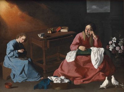 Le Christ et la Vierge dans la maison à Nazareth, vers 1640 - Francisco de Zurbaran