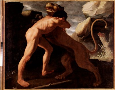 Hercule et le lion de Némée (détail) - Francisco de Zurbaran