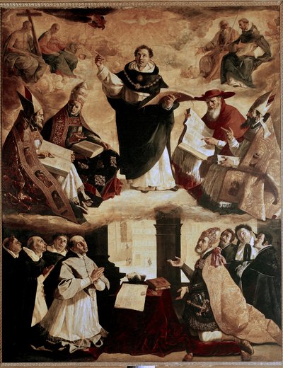 Peintures pour le collège Mayor de Santo Tomas à Séville : apothéose de Saint Thomas d