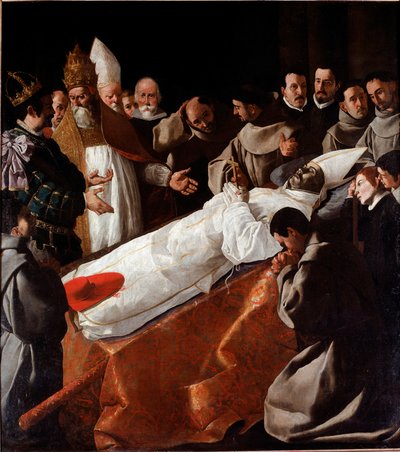 Le corps de Saint Bonaventure en chapelle ardente - Francisco de Zurbaran