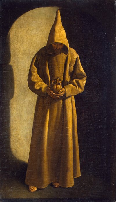Saint François avec un crâne dans ses mains, vers 1630 - Francisco de Zurbaran