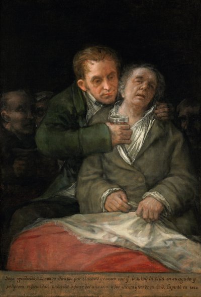 Autoportrait avec le Dr. Arrieta - Francisco de Goya