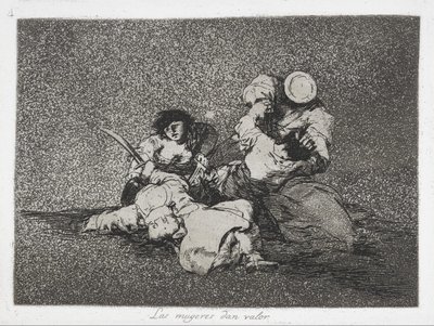 Les femmes donnent du courage (Las mugeres dan valor) de la série Les Désastres de la guerre (Los Desastres de la Guerra) - Francisco de Goya