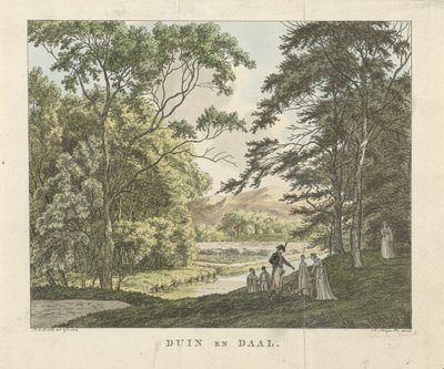 Promeneurs près du domaine Duin en Daal - Franciscus Andreas Milatz