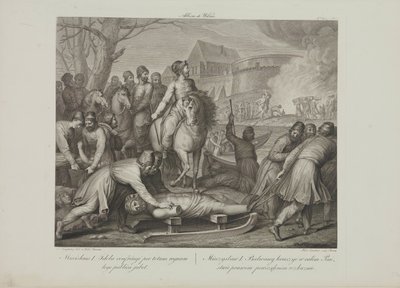 La destruction des dieux païens par Mieszko Ier de Pologne par Smuglewicz, Franciszek (1745-1807). Lithographie, fin du XVIIIe siècle. Collection privée - Franciszek Smuglewicz