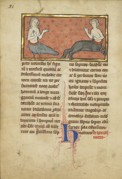 Une sirène et un centaure d
