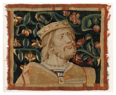 Fragment de tapisserie représentant la tête d