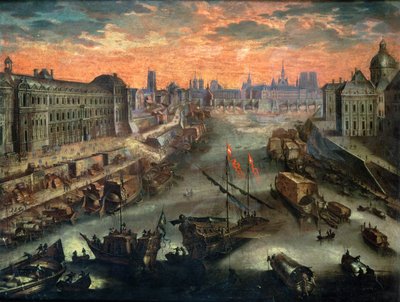 Vue de Paris depuis le Pont Royal - Franco Flemish School