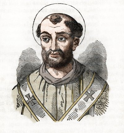 Antiquité : représentation du Pape Fabien, dessin de Misteri del Vaticano par Franco Mistrali - Franco Mistrali