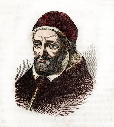 Représentation du Pape Clément VIII, dessin de Misteri del Vaticano par Franco Mistrali - Franco Mistrali