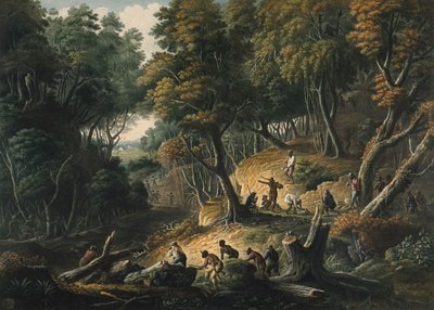 Les Marrons en embuscade sur le domaine de Dromily dans la paroisse de Trelawney, Jamaïque, pub. 1801 - Francois Joseph Bourgoin