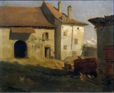 Cour de ferme - Francois-Louis-David Bocion