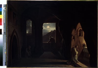 Moines dans une grotte - Francois Marius Granet