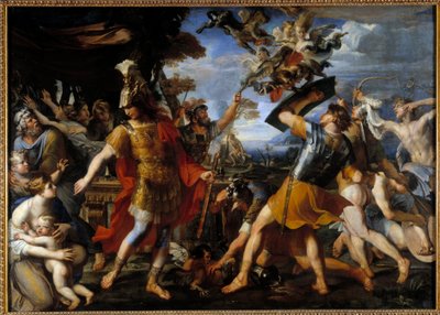 Énée et ses compagnons combattant les Harpies - Francois Perrier