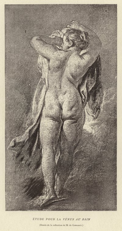 Étude pour la Vénus au bain - Francois (after) Boucher