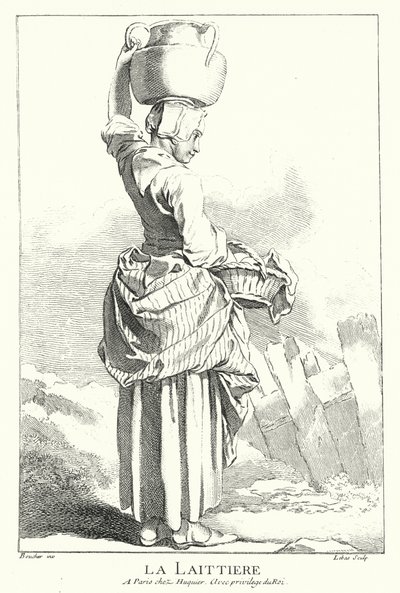 Laitière (gravure) - Francois (after) Boucher