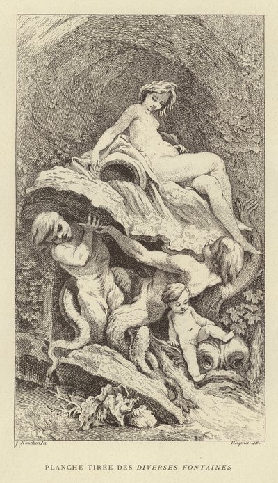Planche tirée des diverses fontaines - Francois (after) Boucher