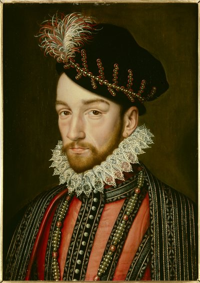 Portrait de Charles IX (1550 - 1574) - Francois (after) Clouet