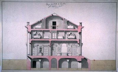 Section du Pavillon de Campagne - Francois (attr. to) Lefebure