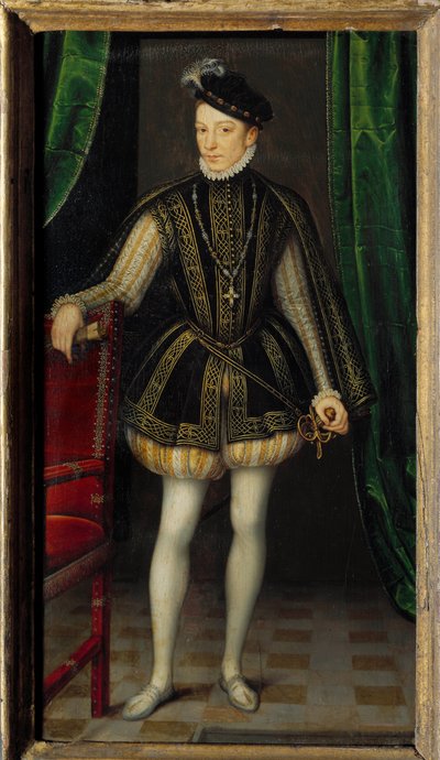 Portrait en pied de Charles IX - Francois (workshop of) Clouet