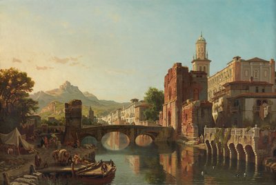 Paysage urbain en Espagne - Francois Antoine Bossuet