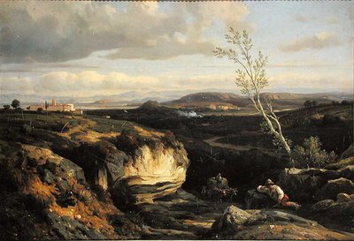 Paysage italien - Francois Antoine Leon Fleury