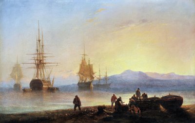 Sœurs et navires en Méditerranée - Francois Barry