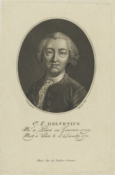 Portrait de Claude Adrien Helvétius 1715-1771, vers 1800 - Francois Bonneville